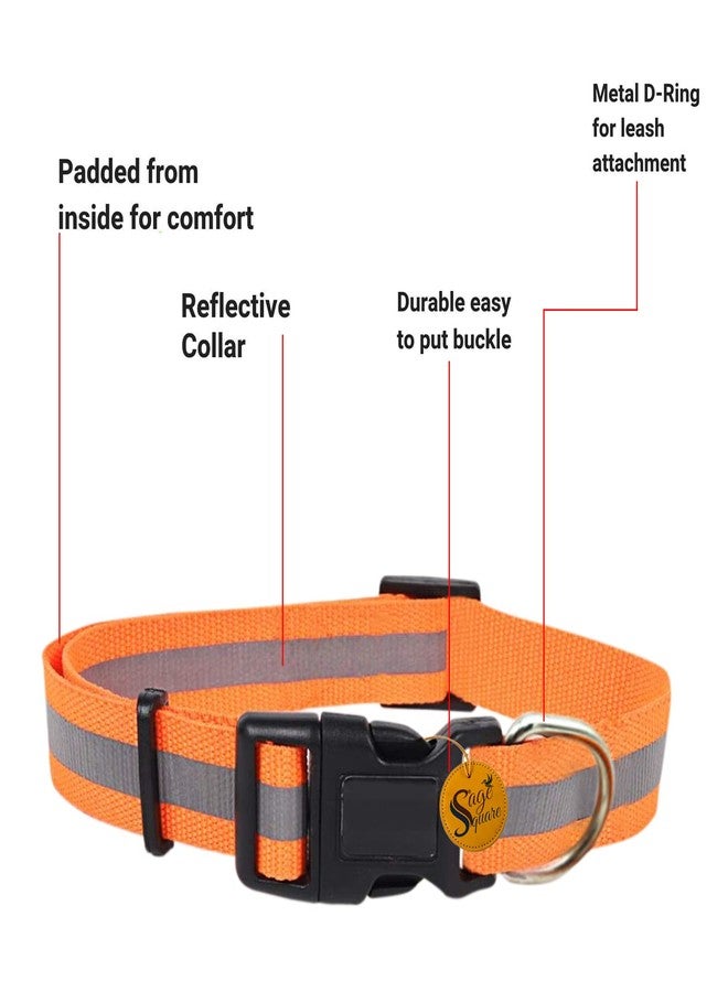 Sage Square Reflective Dog Collar, Colorful, Release Buckle, Training, Safe, Durable, Reflective Strip for Puppies, Dogs, Cats - Image 5